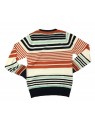 Mike V-Neck Knit Striped Sweater
