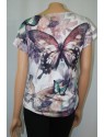 Watercolor Butterfly Burnout Top