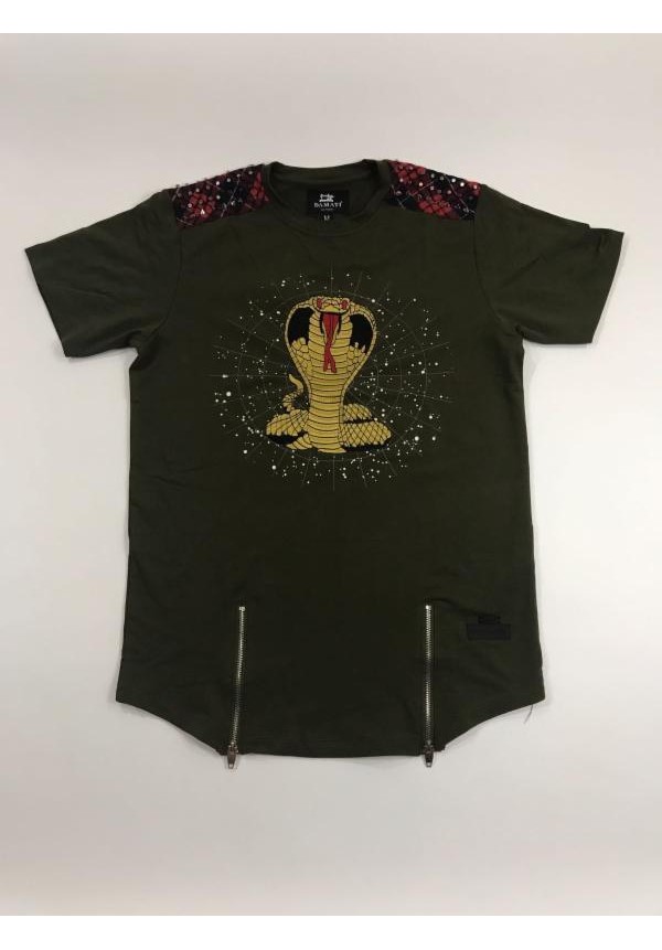 Embroidered Cobra Knit (Olive Green)