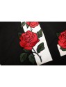 Roses and Camo Knit (Red and Black)