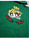 Tiger and Roses Hoodie (Green)