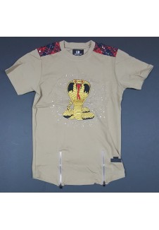 Embroidered Cobra Knit (Tan)