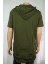 Hooded Longated Three Layer Knit (Army Green)