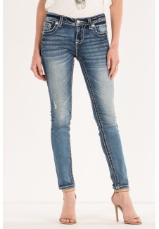 Fleur Fatal Mid-Rise Skinny Cut Jeans 