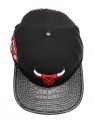 Chicago Bulls Logo Gator Visor Strapback (Black)