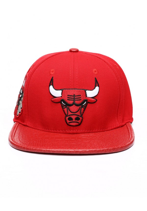Chicago Bulls Logo Gator Visor Strapback (Red)