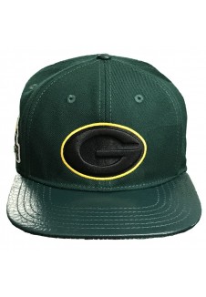 Green Bay Packers Logo Leather Strap Back with Pin